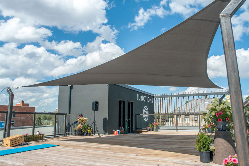 Junction 9 Yoga Studio Custom Shade Structure