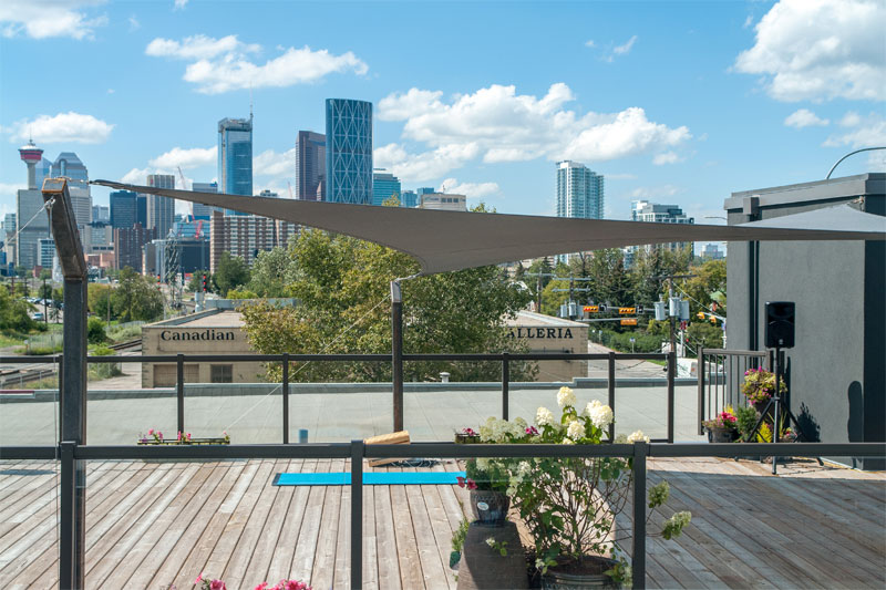 Junction 9 Yoga Studio Custom Shade Structure