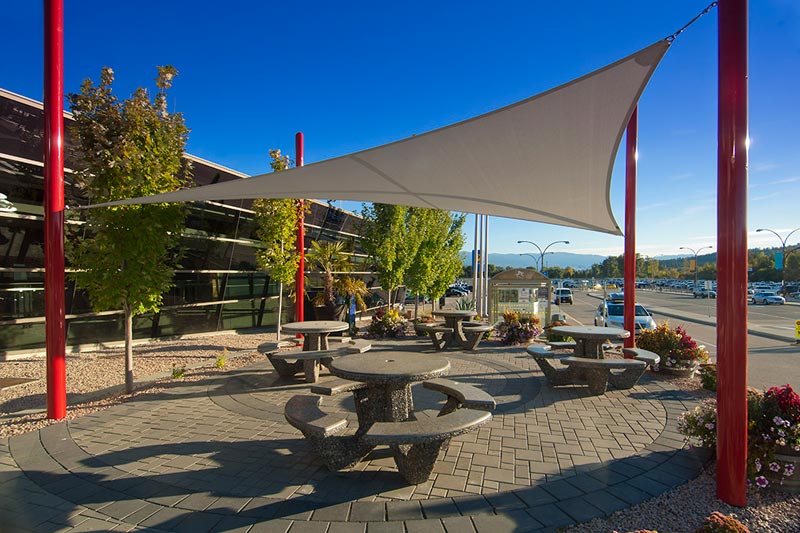 Kelowna International Airport Free Span Shade Sail