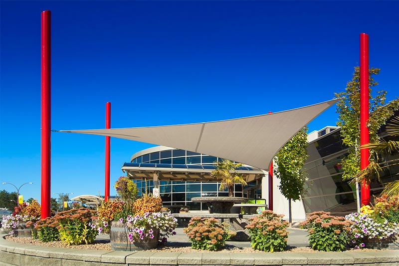 Kelowna International Airport Free Span Shade Sail