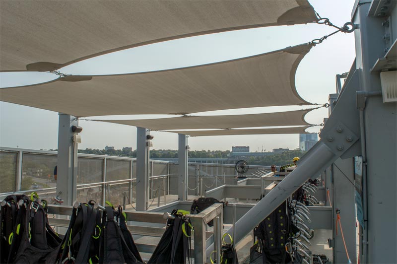 Zip Line Shade Structure