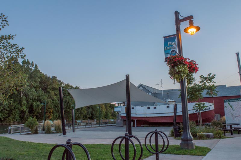 Shade Structure outside the Port Dover Harbour Museum